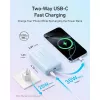 Batería externa Anker Zolo 10000mAh, 30W Super Fast Charging, cable USB-C integrado, blanco