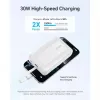 Batería externa Anker Zolo 10000mAh, 30W Super Fast Charging, cable USB-C integrado, blanco