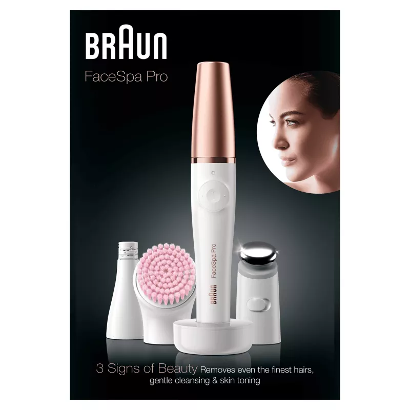 Depiladora facial Braun 81636295, blanco/bronce