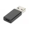 Adaptador USB Type-C DIGITUS, Type-A a C M/H, 3A, 5GB, versión 3.0, negro