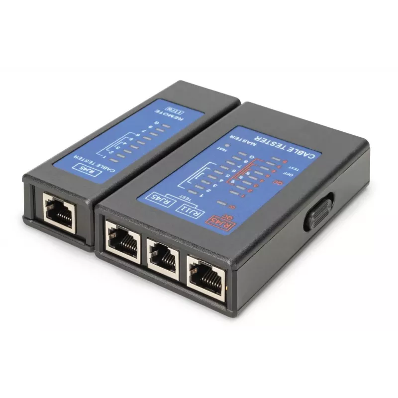 Comprobador de cables DIGITUS - Comprobador unidireccional comprobador PoE con maletín