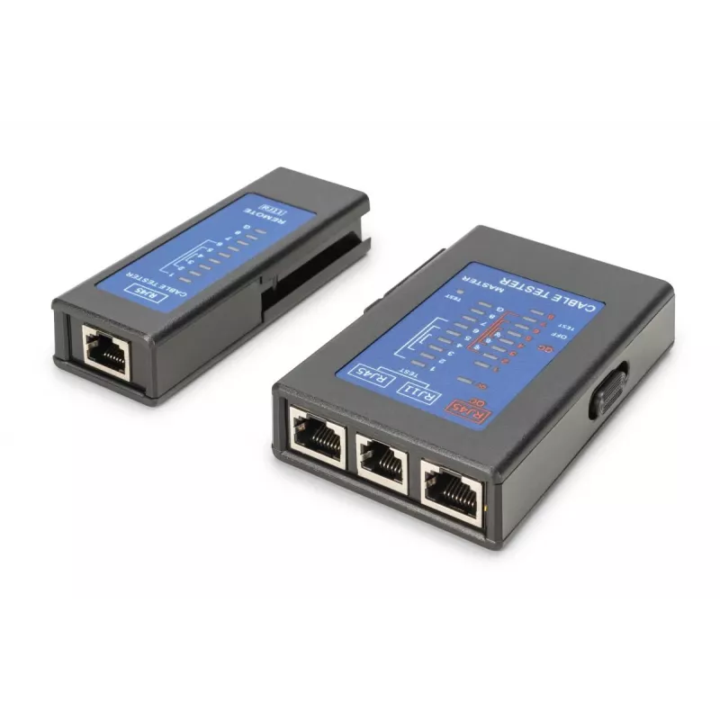 Comprobador de cables DIGITUS - Comprobador unidireccional comprobador PoE con maletín