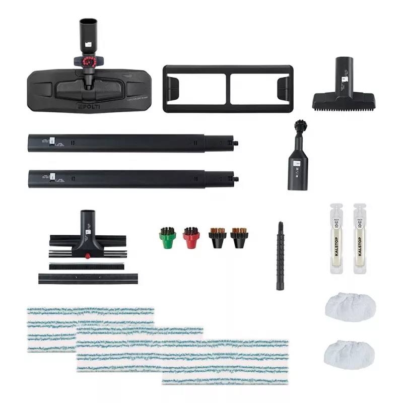 Limpiador a vapor de cilindro Polti Pro 100 Eco Power 1900 W Negro, Azul, Blanco