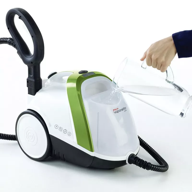 Limpiador a vapor de cilindro Polti Vaporetto Smart 110 Eco 1500 W Negro, Verde, Blanco