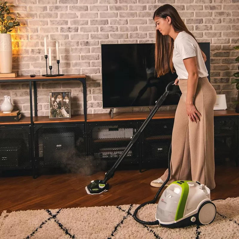 Limpiador a vapor de cilindro Polti Vaporetto Smart 110 Eco 1500 W Negro, Verde, Blanco