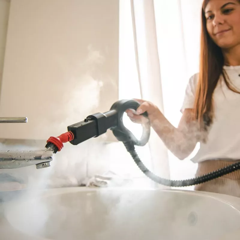 Limpiador a vapor de cilindro Polti Vaporetto Smart 110 Eco 1500 W Negro, Verde, Blanco