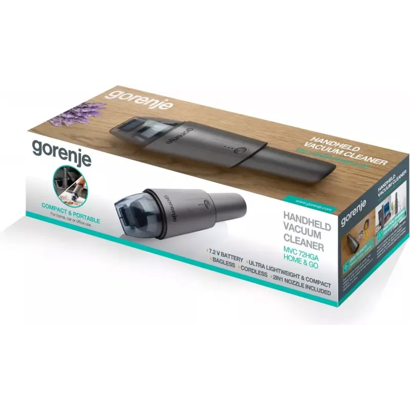 Aspirador de mano Gorenje MVC72HGA Gris sin bolsa