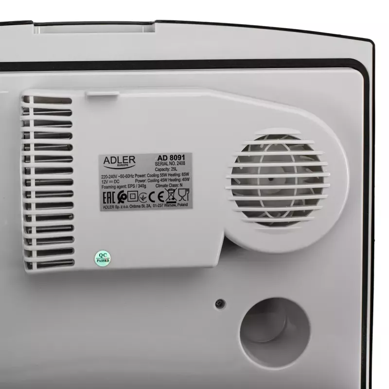 Enfriador portátil Adler AD 8091 25 L 230 V — capacidad 25 L, alimentación 230 V