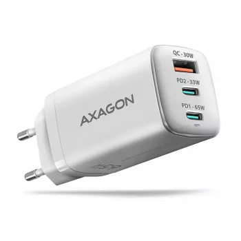 Axagon ACU-DPQ65W PD3.0 & QC4+ Cargador de pared con 3 SALIDAS 65W
