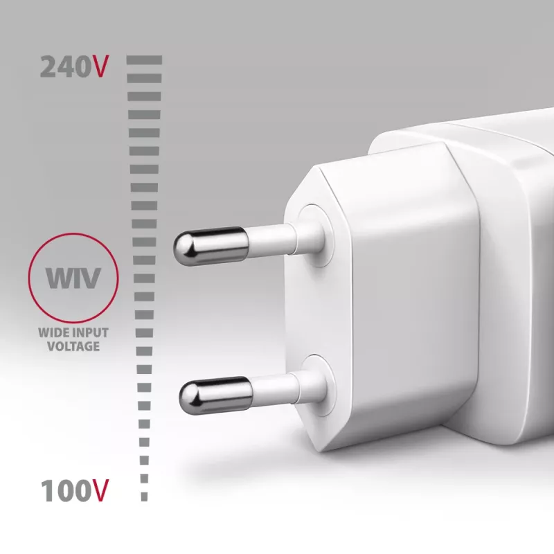Axagon ACU-DPQ65W PD3.0 & QC4+ Cargador de pared con 3 SALIDAS 65W