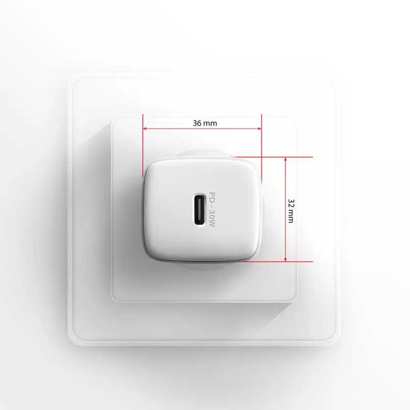 Cargador de pared Axagon ACU-PD30W 1x QC3.0/AFC/FCP/PD Type-C 30W blanco