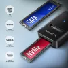 Axagon ADM2-CM Adaptador USB-C M.2 NVMe SATA 10Gbps negro