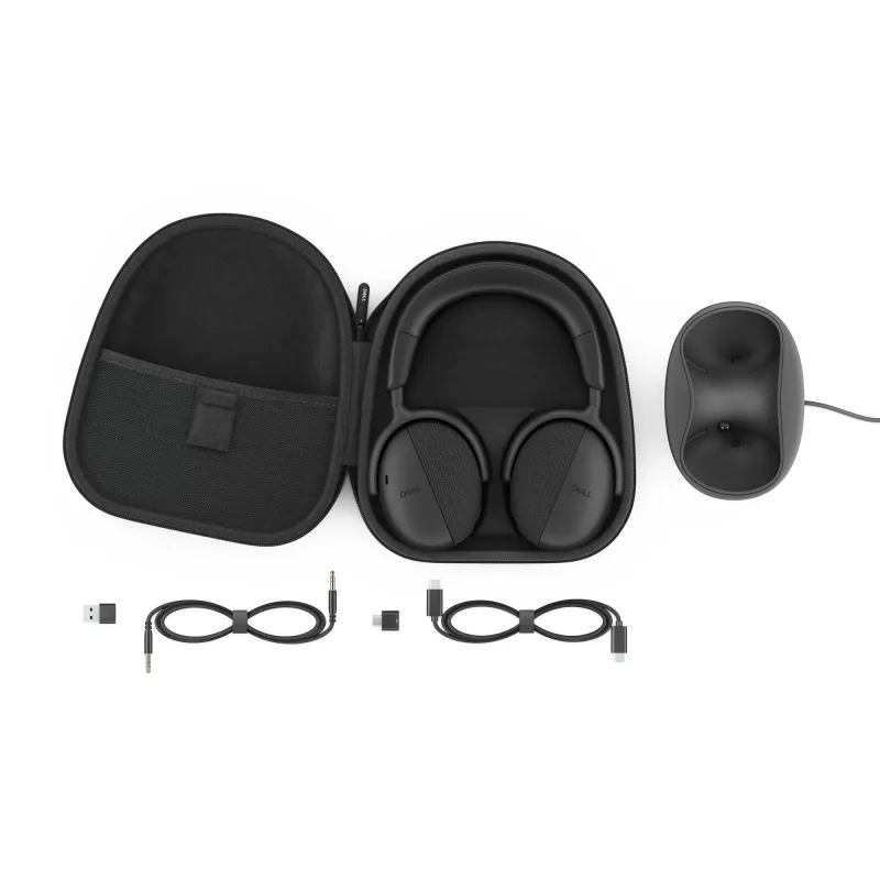 DELL Pro Premium Wireless ANC Headset - WL7024, con cable e inalámbrico, llamadas/música, 20 - 20000 Hz, 297 g, auricular, negro
