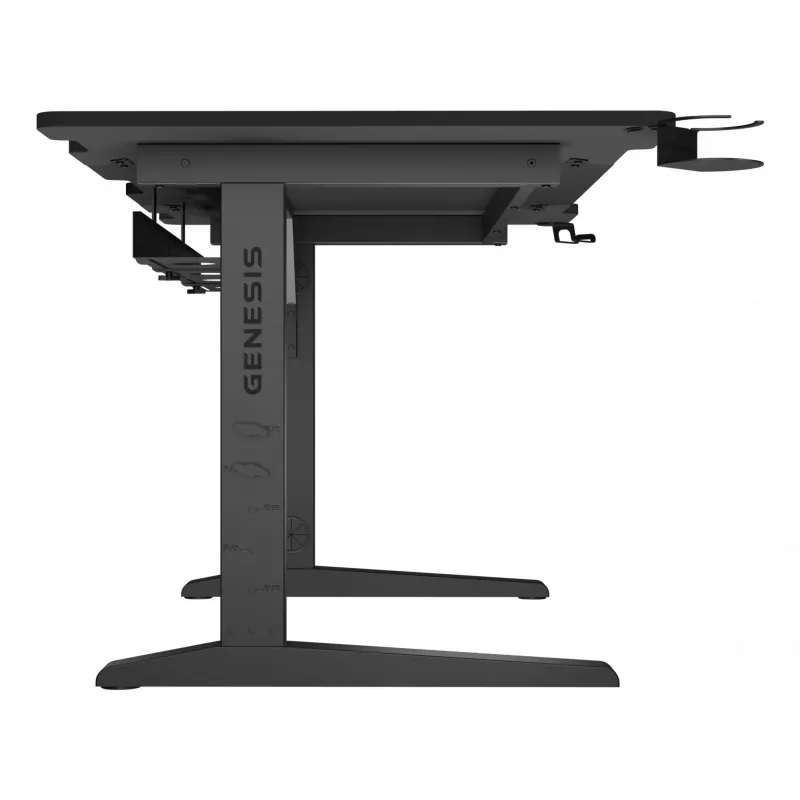 Mesa de ordenador recta GENESIS NDS-2249 negra MDF 140x75cm