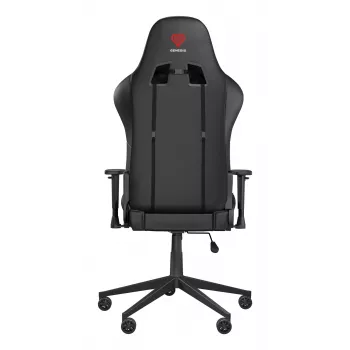 Silla gaming GENESIS Nitro 440 G2, asiento acolchado, tela/cuero sintético, gris/negro, máx. 120 kg, respaldo y reposabrazos 1D ajustables