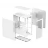 DeepCool CG580 WH R-CG580-WHNDA0-G-1 caja de PC Mid Tower, ATX/micro-ATX/Mini-ITX, 2x cristal templado, compatible con ventiladores de 120/140 mm, 2x bahías de 3,5 pulgadas + 3x bahías de 2,5 pulgadas, sin fuente de alimentación, blanca
