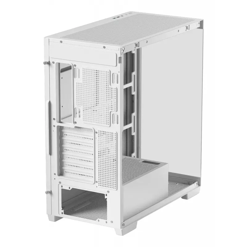 DeepCool CG580 WH R-CG580-WHNDA0-G-1 caja de PC Mid Tower, ATX/micro-ATX/Mini-ITX, 2x cristal templado, compatible con ventiladores de 120/140 mm, 2x bahías de 3,5 pulgadas + 3x bahías de 2,5 pulgadas, sin fuente de alimentación, blanca