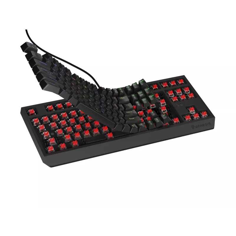 Genesis Thor 230 TKL teclado mecánico gaming con cable, US, negro, Outemu Red