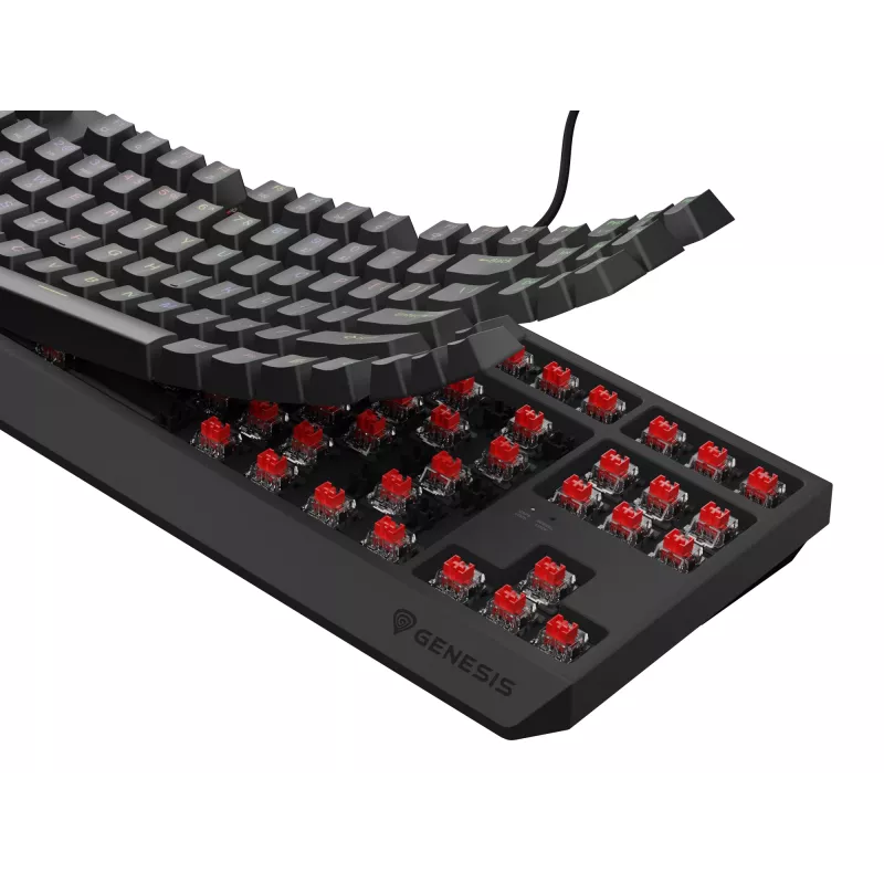 Genesis Thor 230 TKL teclado mecánico gaming con cable, US, negro, Outemu Red