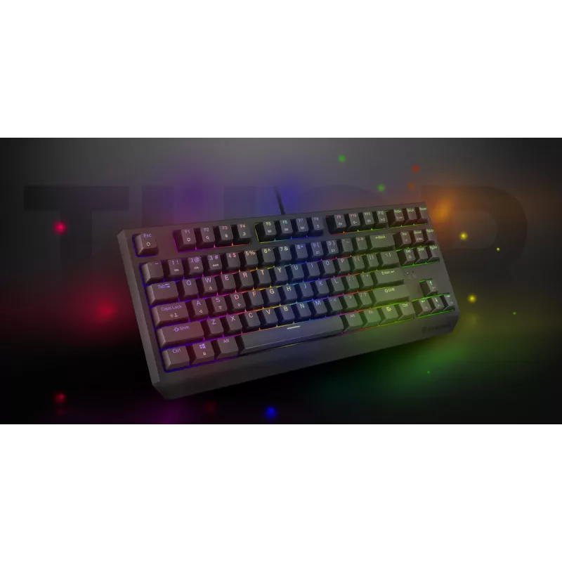 Genesis Thor 230 TKL teclado mecánico gaming con cable, US, negro, Outemu Red