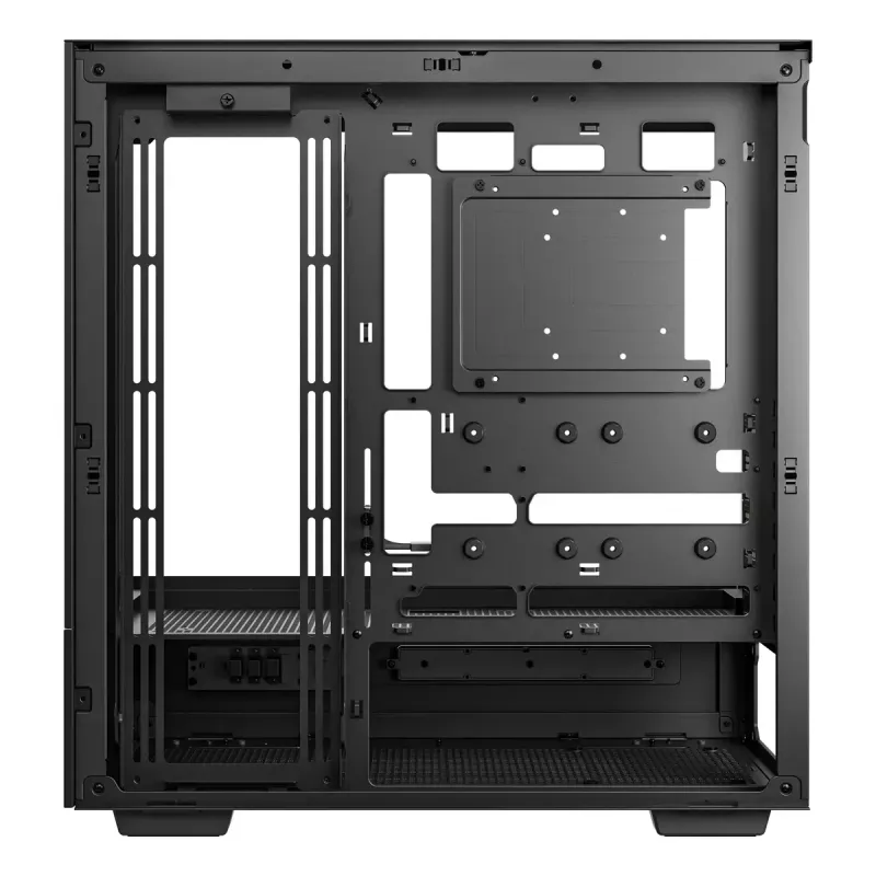 DeepCool CH690 Digital R-CH690-BKNNA0D-G-1 caja de PC Mid Tower, ATX/micro-ATX/Mini-ITX, 2x cristal templado, 1x bahía de 3,5 pulgadas + 3x bahías de 2,5 pulgadas, 8 ranuras de expansión, sin fuente de alimentación, negra