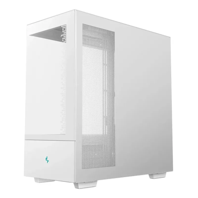 DeepCool CH690 Digital WH R-CH690-WHNNA0D-G-1 caja de PC Mid Tower, ATX/micro-ATX/Mini-ITX, 2x cristal templado, 1x bahía de 3,5 pulgadas + 3x bahías de 2,5 pulgadas, 8 ranuras de expansión, sin fuente de alimentación, blanca