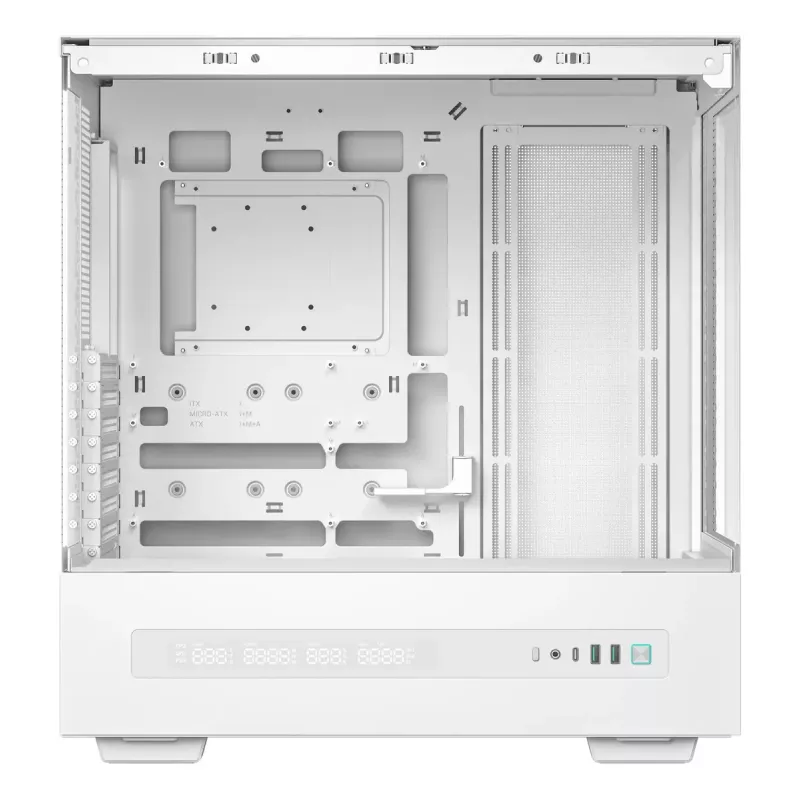 DeepCool CH690 Digital WH R-CH690-WHNNA0D-G-1 caja de PC Mid Tower, ATX/micro-ATX/Mini-ITX, 2x cristal templado, 1x bahía de 3,5 pulgadas + 3x bahías de 2,5 pulgadas, 8 ranuras de expansión, sin fuente de alimentación, blanca