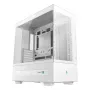 DeepCool CH690 Digital WH R-CH690-WHNNA0D-G-1 caja de PC Mid Tower, ATX/micro-ATX/Mini-ITX, 2x cristal templado, 1x bahía de 3,5 pulgadas + 3x bahías de 2,5 pulgadas, 8 ranuras de expansión, sin fuente de alimentación, blanca