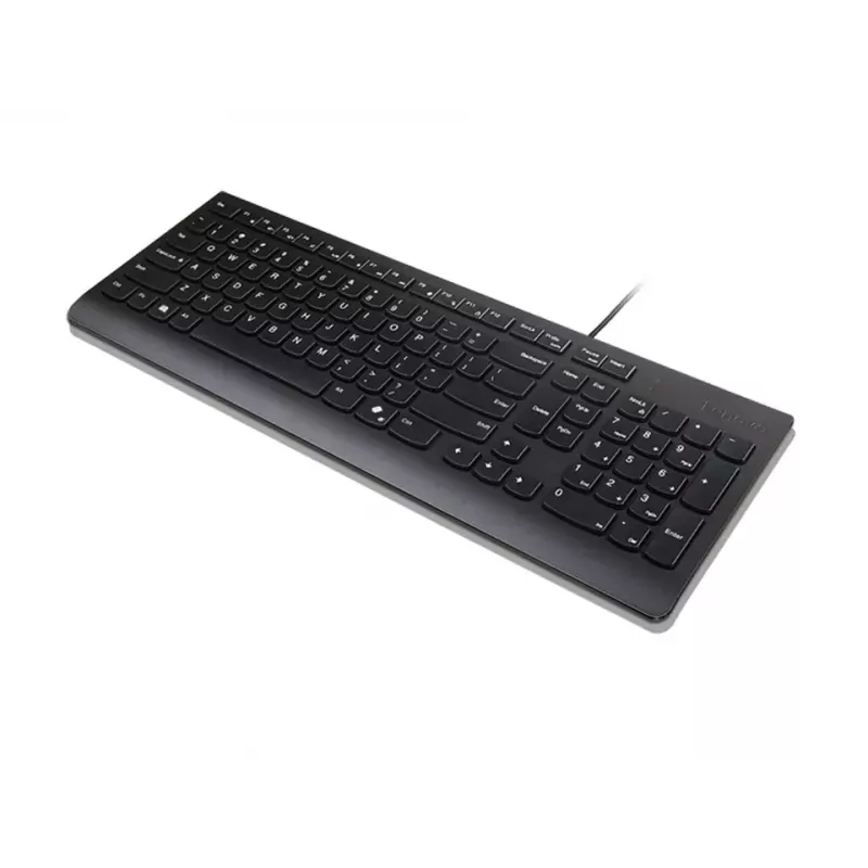 Teclado USB con cable Lenovo Essential 4Y41R64633 — Distribución inglés US, negro