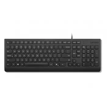 Teclado USB con cable Lenovo Essential 4Y41R64633 — Distribución inglés US, negro