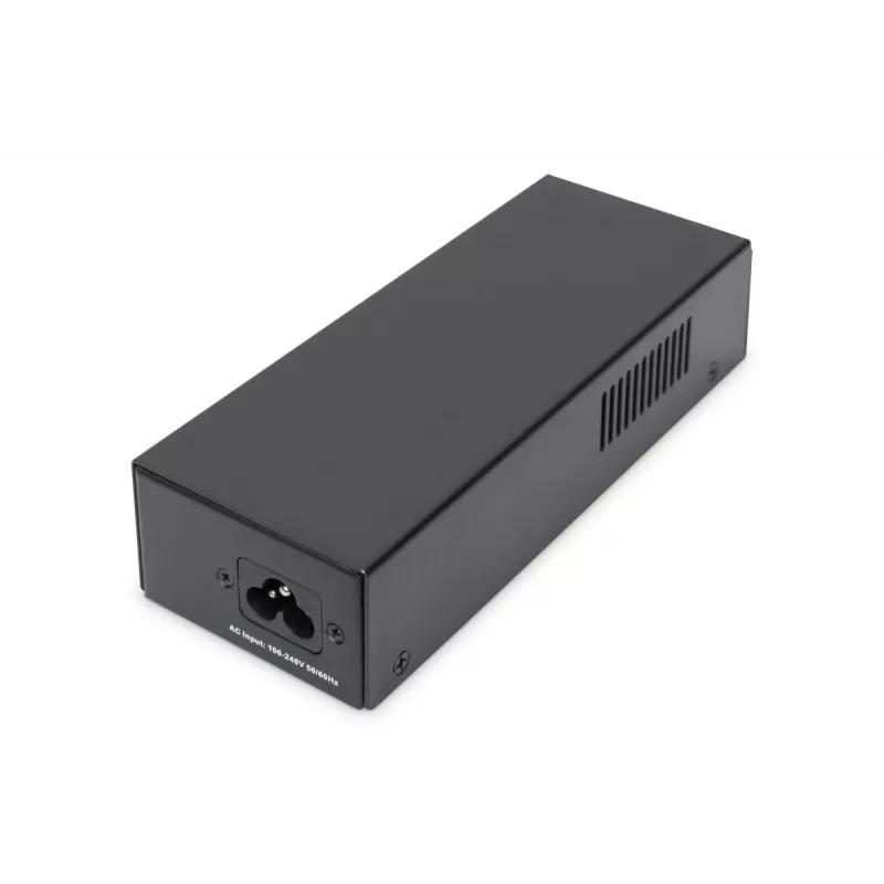 DIGITUS Inyector Gigabit Ethernet PoE++, 802.3bt Pines de alimentación: 4/5(+),7/8(-) y 3/6(+), 1/2(-), 85W