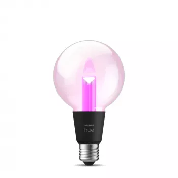Bombilla inteligente Philips Hue White and Colour Ambience G95 E27, 6,8 W, Bluetooth/Zigbee, transparente