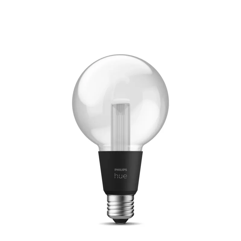 Bombilla inteligente Philips Hue White and Colour Ambience G95 E27, 6,8 W, Bluetooth/Zigbee, transparente