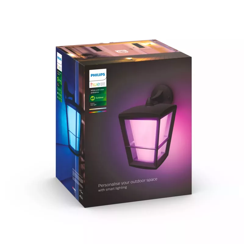 Aplique de pared inteligente Philips Hue White and Colour Ambience Econic Aplique de pared exterior