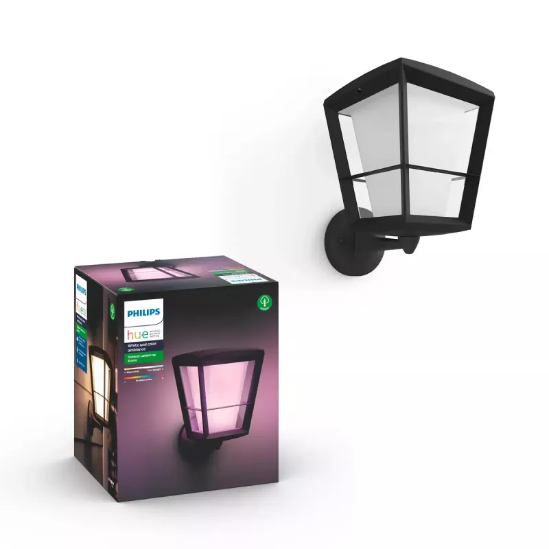 Aplique de pared inteligente Philips Hue White and Colour Ambience Econic Aplique de pared exterior