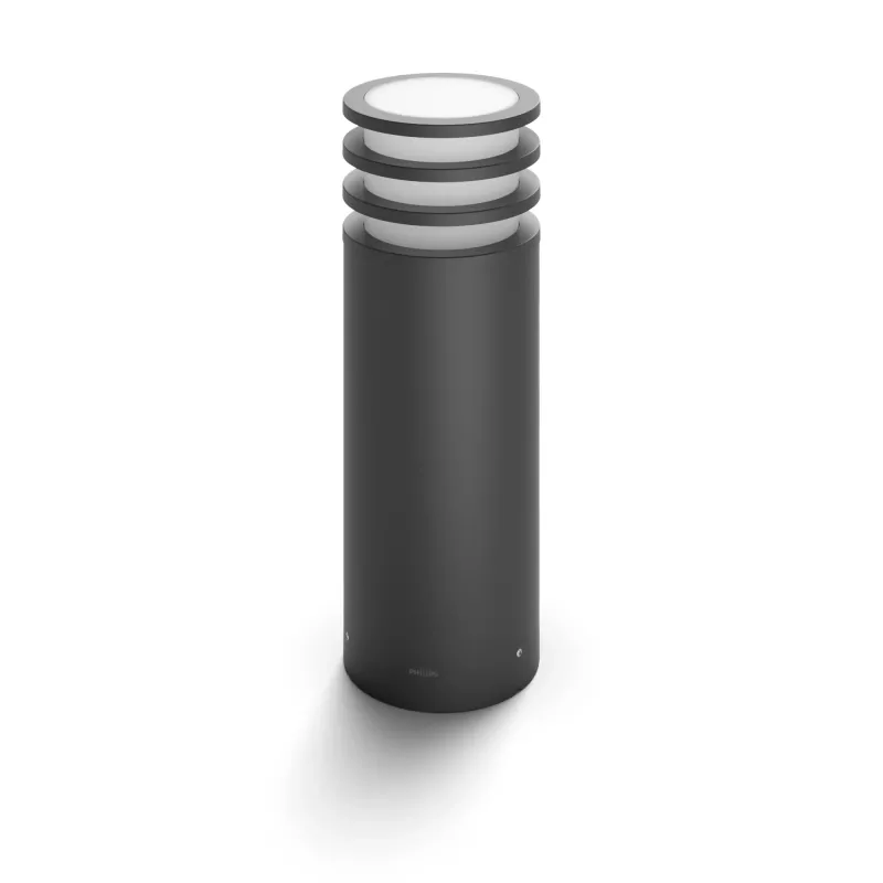 Philips Hue Lucca farol de exterior con pedestal, E27, 9 W, 806 lm, blanco cálido, IP44, regulable