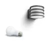 Philips Hue White Lucca Aplique de pared exterior, Lámpara exterior inteligente, Bluetooth/Zigbee, Antracita, LED, Aluminio, E27