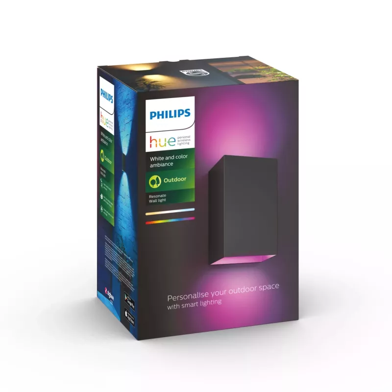 Lámpara de pared exterior Philips Hue White and colour ambience Resonate