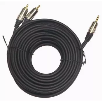 GEMBIRD Cable estéreo de 3,5 mm a 2xRCA macho, 1,5 m - conectores dorados