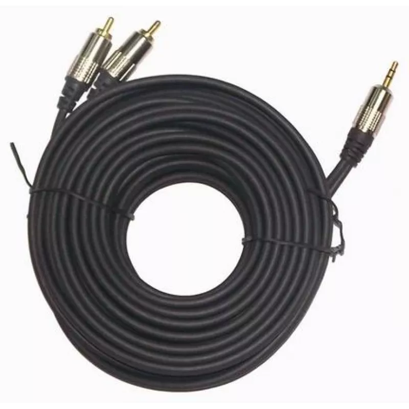 GEMBIRD Cable estéreo de 3,5 mm a 2xRCA macho, 1,5 m - conectores dorados