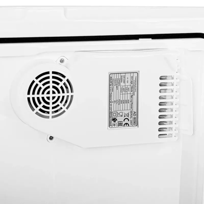 Nevera portátil Adler AD 8090 — 40 L Nevera de coche 12 V, refrigeración Peltier, conexión de red 220–240 V, ruedas