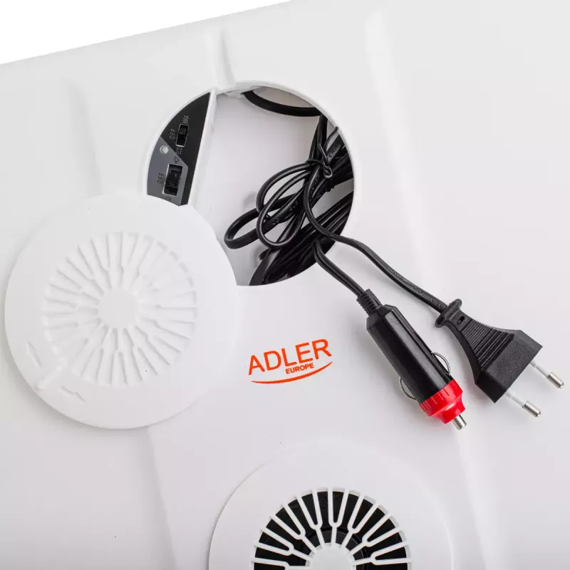Nevera portátil Adler AD 8090 — 40 L Nevera de coche 12 V, refrigeración Peltier, conexión de red 220–240 V, ruedas