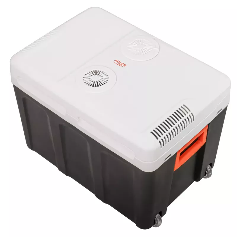 Nevera portátil Adler AD 8090 — 40 L Nevera de coche 12 V, refrigeración Peltier, conexión de red 220–240 V, ruedas