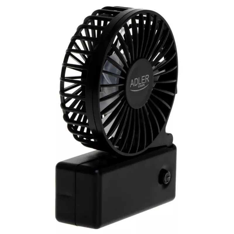 Ventilador de mesa Adler AD 7336 – ventilador mini plegable, 6,5 cm de diámetro, 1 velocidad, negro