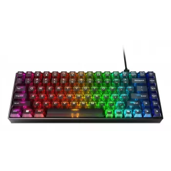 Teclado mecánico gaming Lenovo Legion K510 Mini Pro 75% US-Inglés, 84 teclas, RGB, USB, cable de 1,8 m, negro/transparente