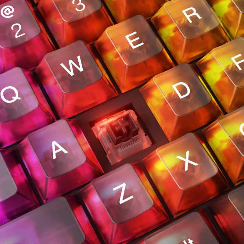 Teclado mecánico gaming Lenovo Legion K510 Mini Pro 75% US-Inglés, 84 teclas, RGB, USB, cable de 1,8 m, negro/transparente