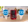 Cafetera de filtro Bosch TKA2M114 — depósito de agua de 1,25 l, 15 tazas, roja