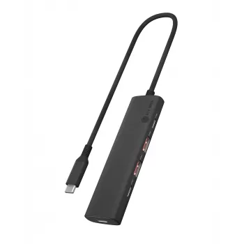 ICY BOX IB-HUB1437-CPD con cable USB 3.2 Gen 2 (3.1 Gen 2) Type-C negro