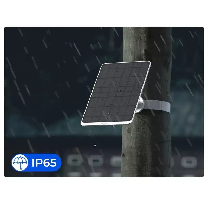 Panel solar Reolink SP3-W 12W 6V USB-C IP65 para exterior, 360° horizontal, 90° vertical, cable de 4 m, tecnopolímero, blanco