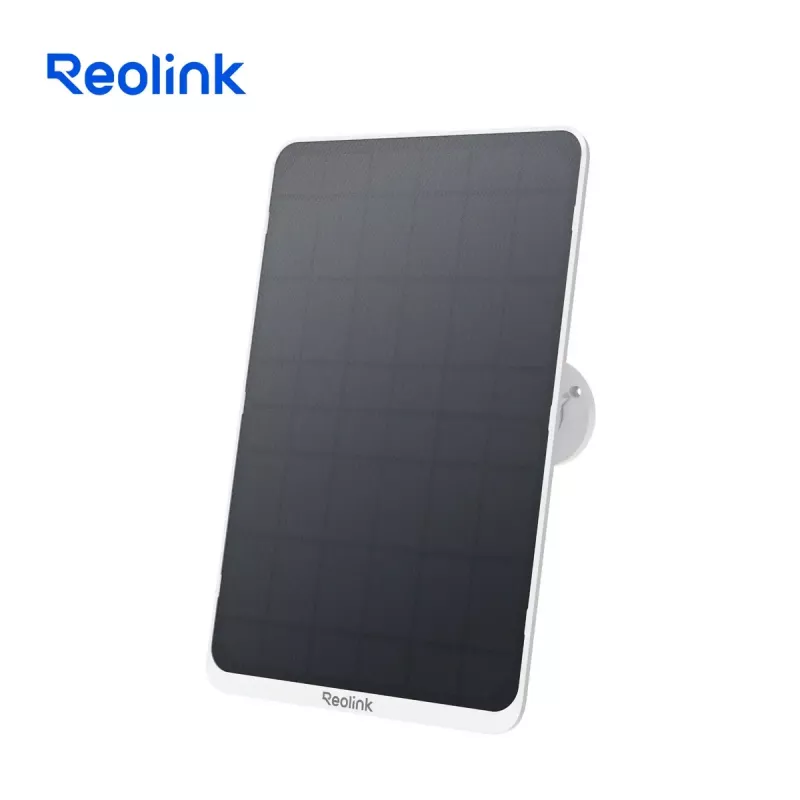 Panel solar Reolink SP3-W 12W 6V USB-C IP65 para exterior, 360° horizontal, 90° vertical, cable de 4 m, tecnopolímero, blanco